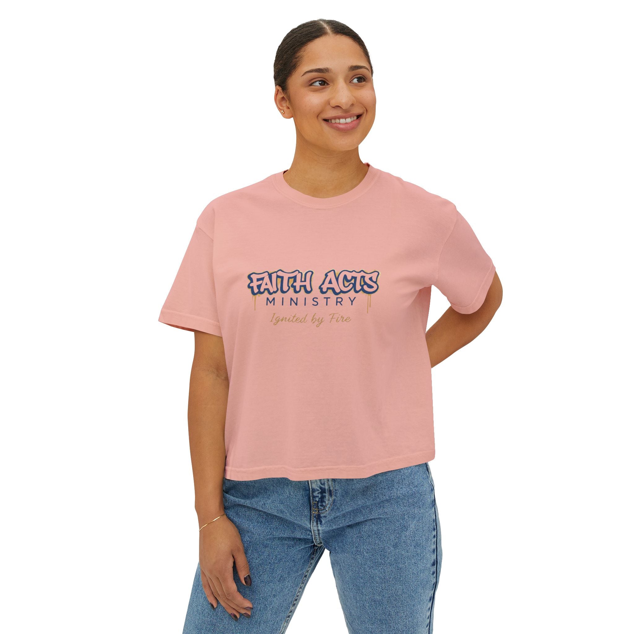 Faith Acts Ministry "Ignited by Faith" Women's Boxy Tee