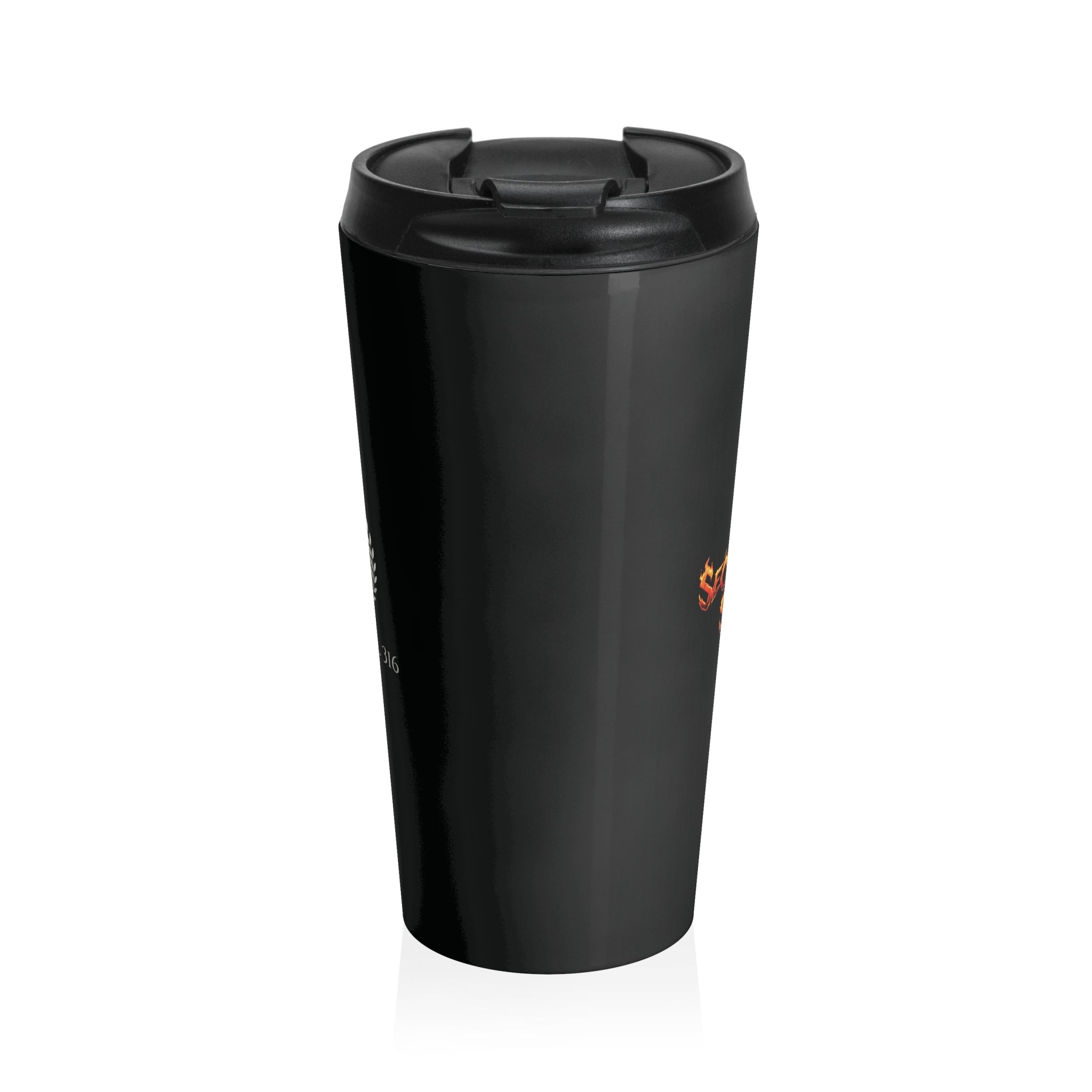 Prayer Warrior Stainless Steel Travel Mug — Inspirational Christian Coffee Tumbler