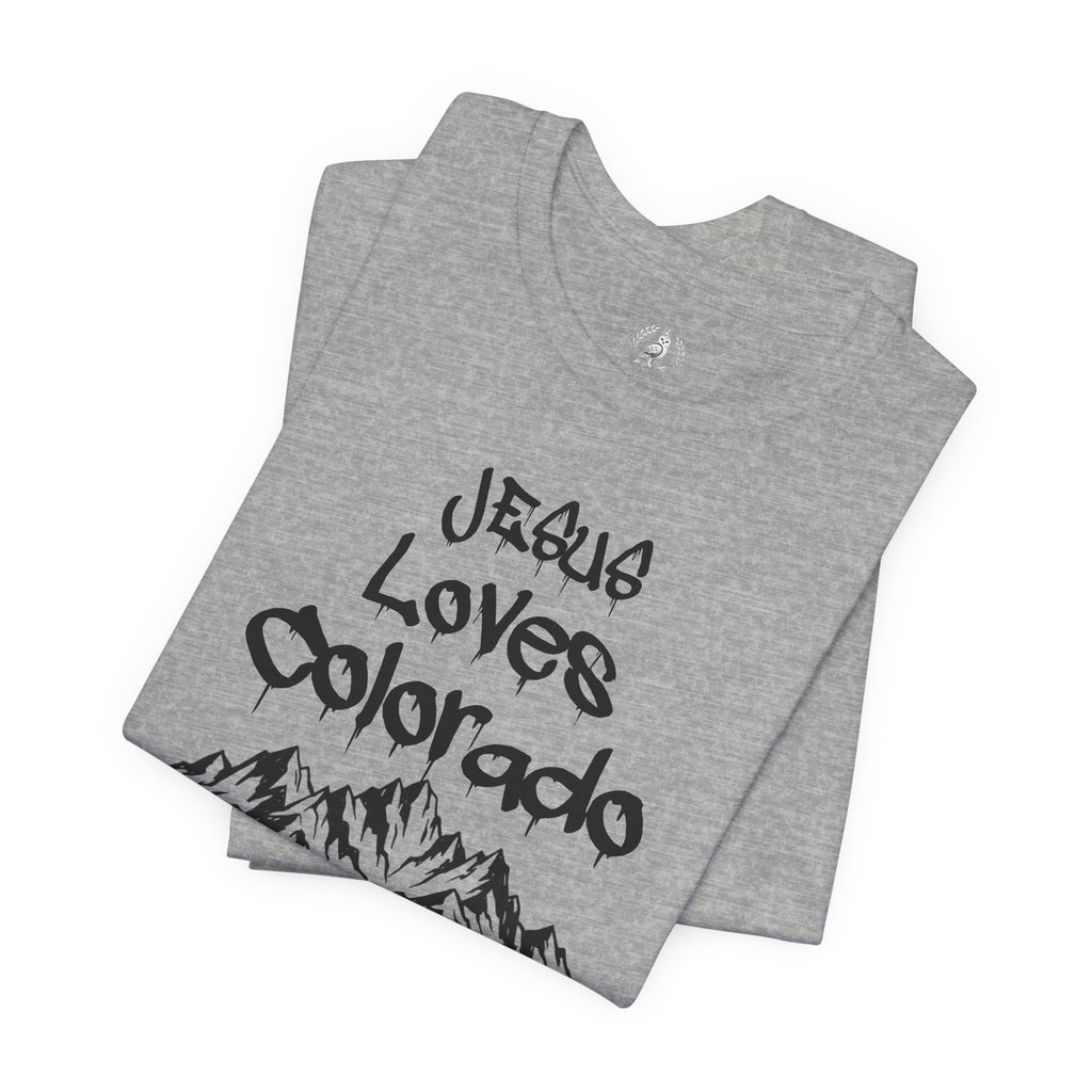 Jesus Loves Colorado Unisex Tee | Snowy Owl 316