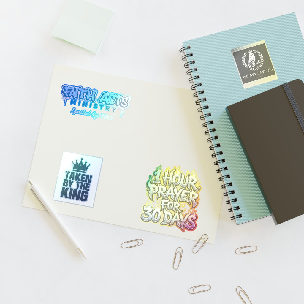 Copy of Christian Faith Sticker Sheet — "Taken by the King" & Faith Acts Ministry Designs
