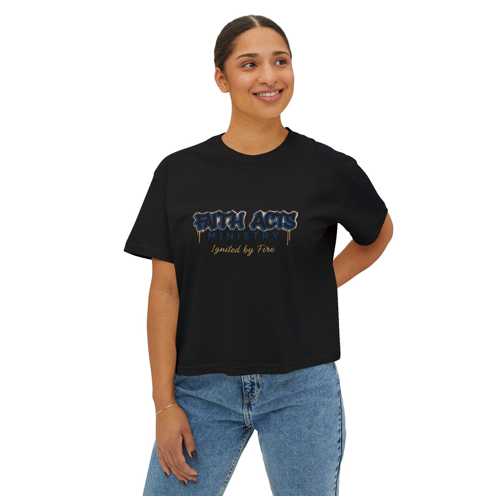 Faith Acts Ministry "Ignited by Faith" Women's Boxy Tee