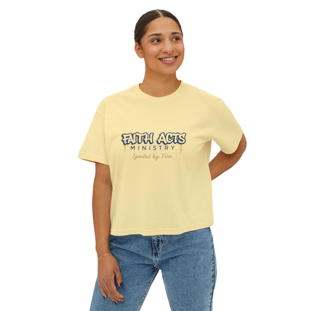 Faith Acts Ministry "Ignited by Faith" Women's Boxy Tee