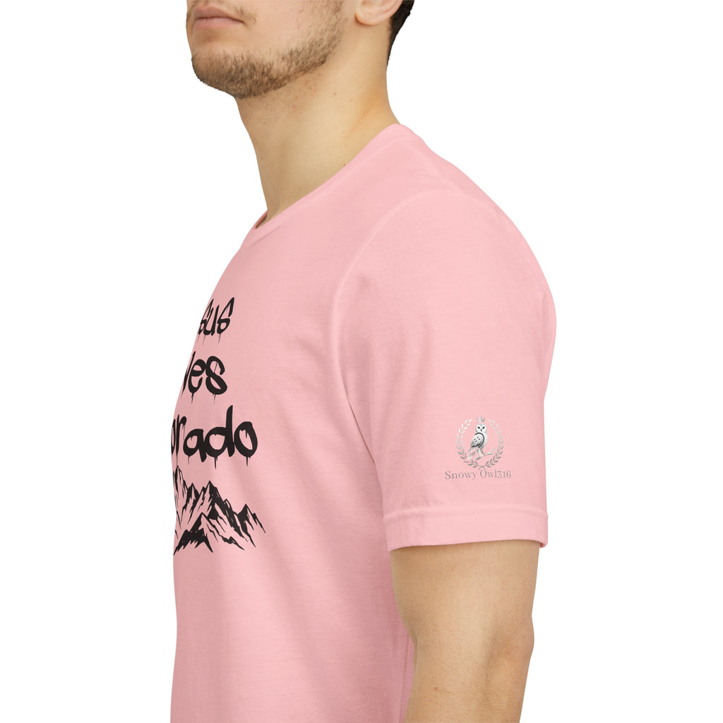 Jesus Loves Colorado Unisex Tee | Snowy Owl 316