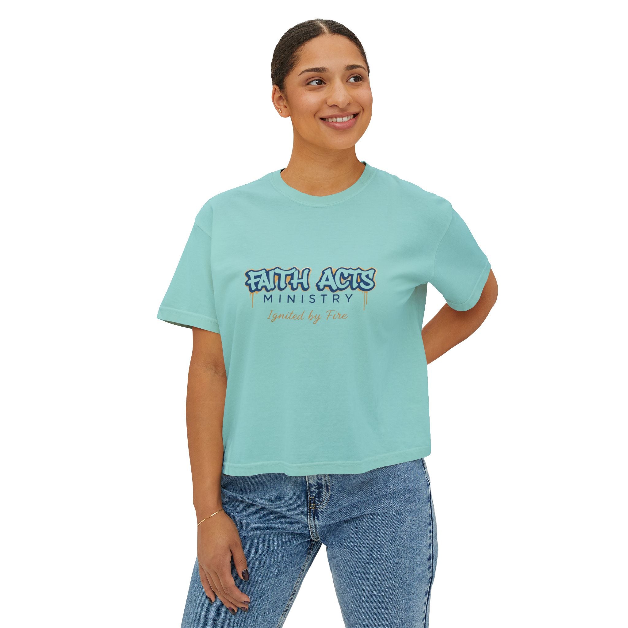 Faith Acts Ministry "Ignited by Faith" Women's Boxy Tee