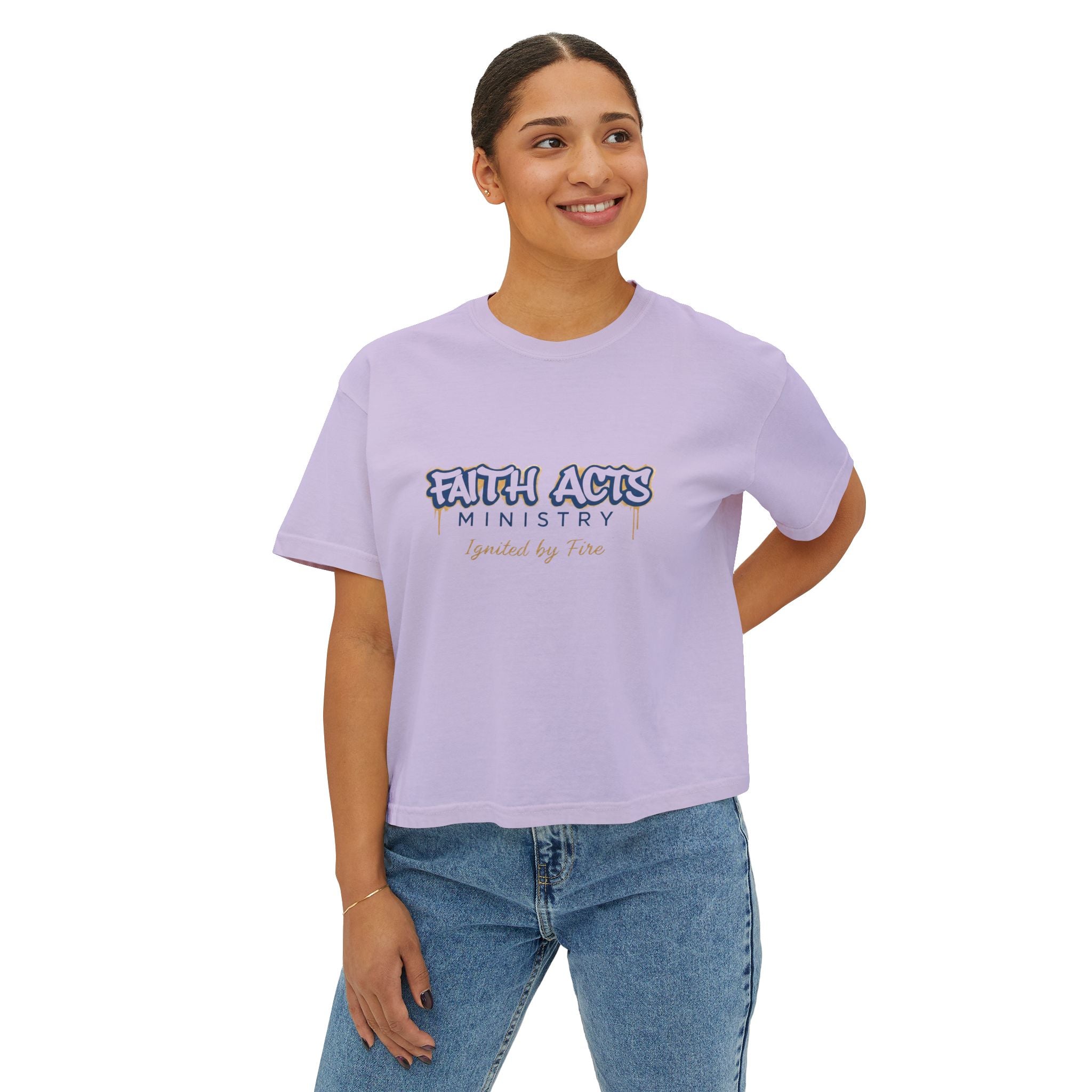 Faith Acts Ministry "Ignited by Faith" Women's Boxy Tee