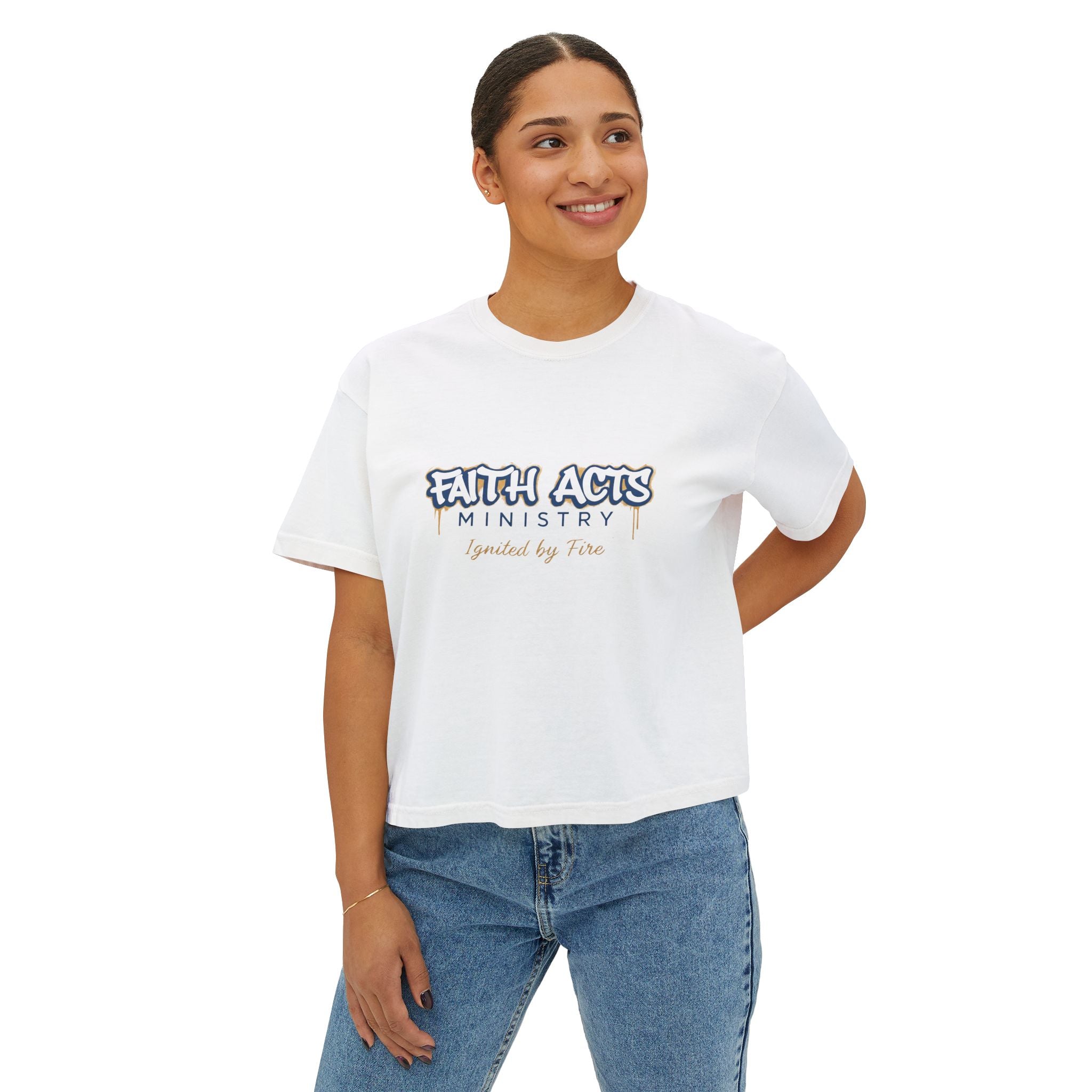 Faith Acts Ministry "Ignited by Faith" Women's Boxy Tee