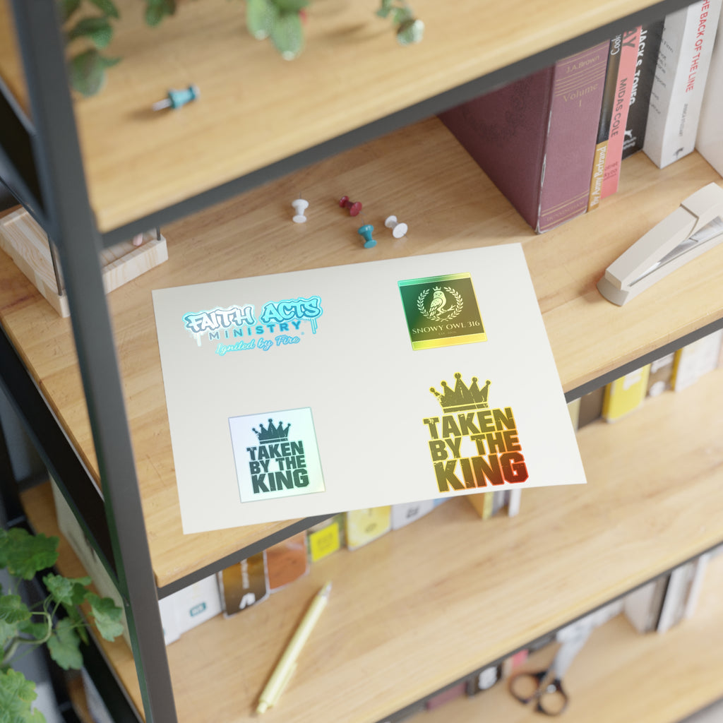 Christian Faith Sticker Sheet — "Taken by the King" & Faith Acts Ministry Designs