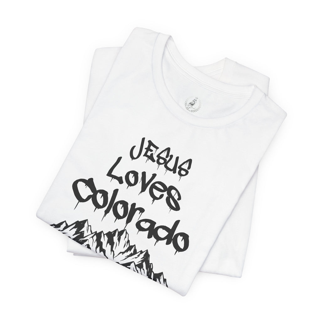 Jesus Loves Colorado Unisex Tee | Snowy Owl 316