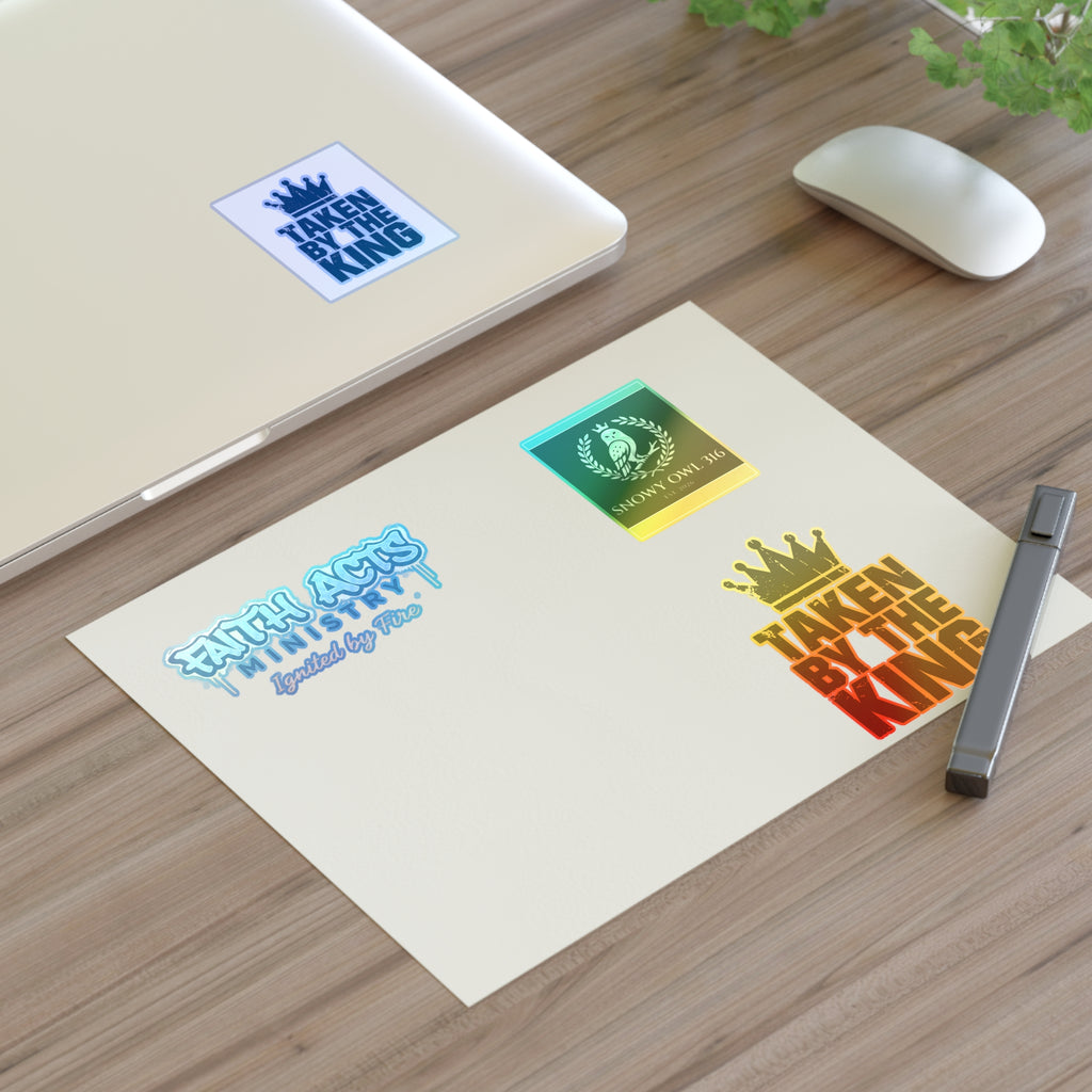Christian Faith Sticker Sheet — "Taken by the King" & Faith Acts Ministry Designs