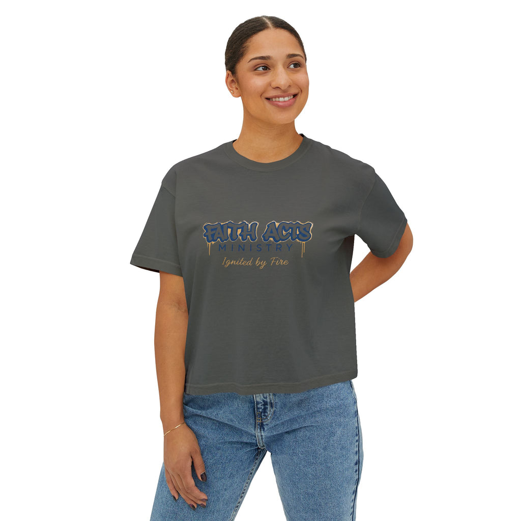 Faith Acts Ministry "Ignited by Faith" Women's Boxy Tee