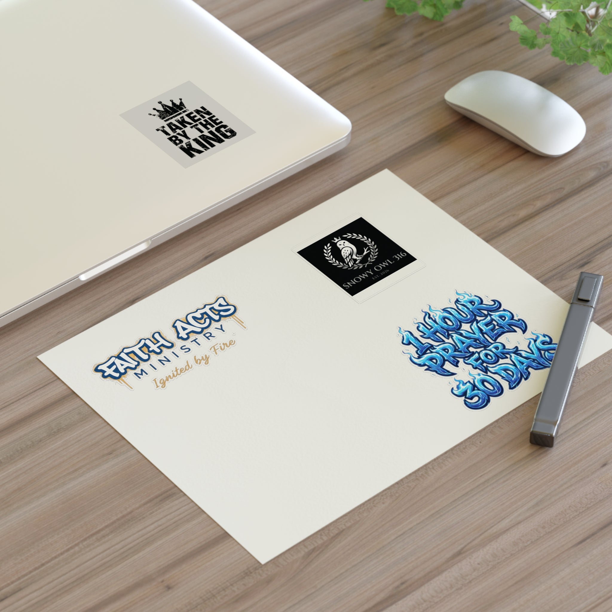 Copy of Christian Faith Sticker Sheet — "Taken by the King" & Faith Acts Ministry Designs