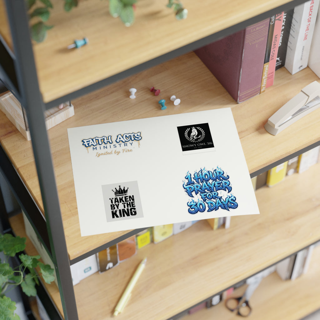 Copy of Christian Faith Sticker Sheet — "Taken by the King" & Faith Acts Ministry Designs