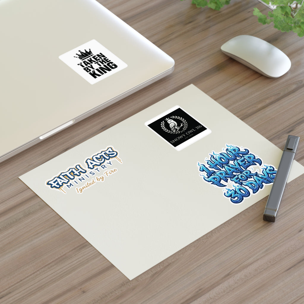 Copy of Christian Faith Sticker Sheet — "Taken by the King" & Faith Acts Ministry Designs
